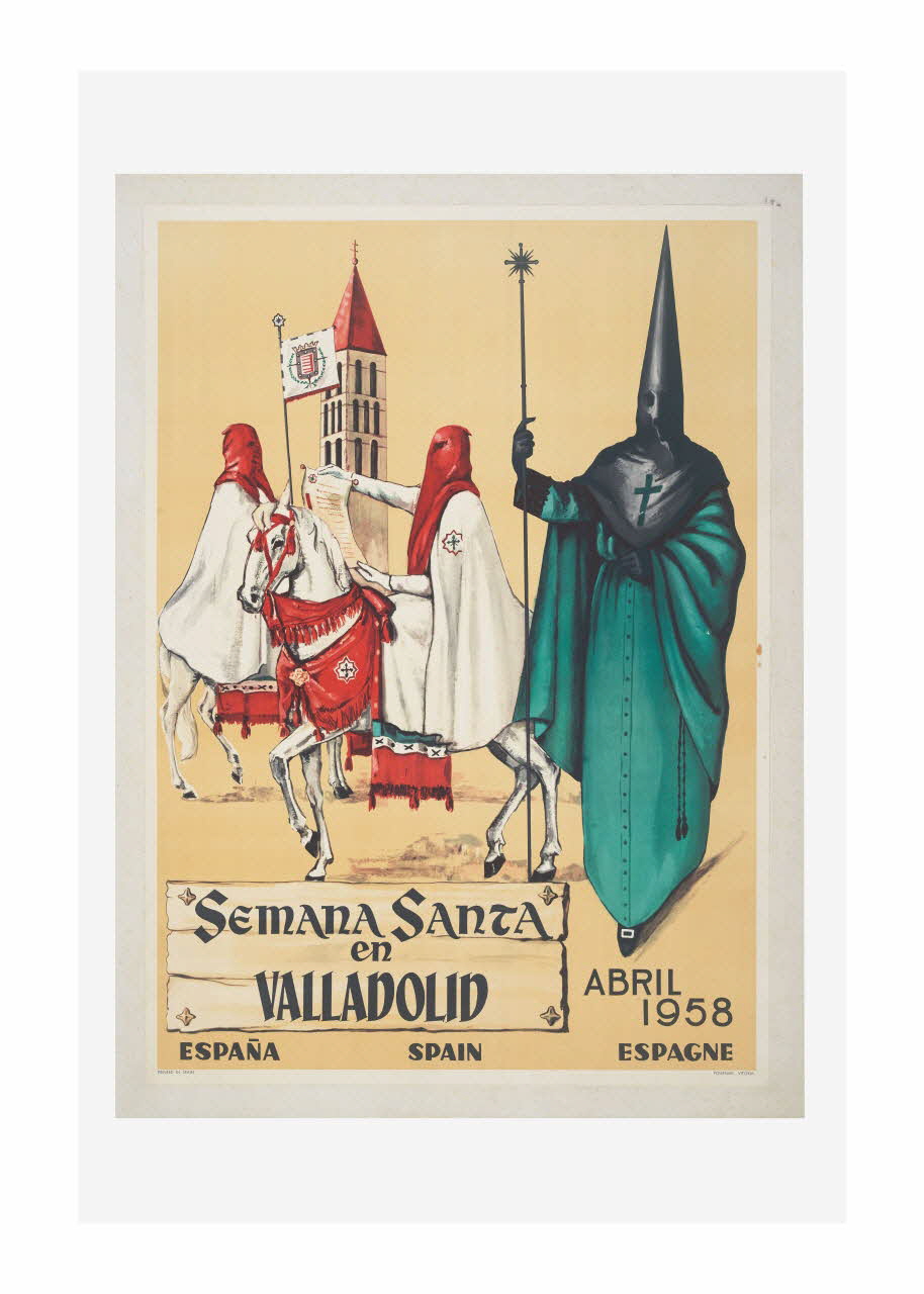 affiche Semana Santa en Valladolid Espagne 1958 2014.13.17 Photo Mucem/ Yves Inchierman