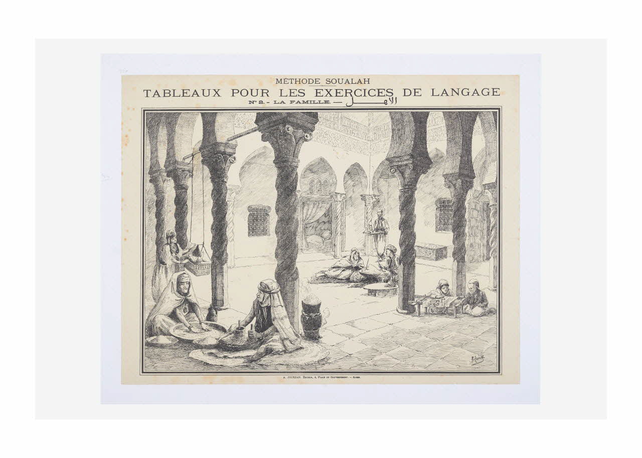 affiche Méthode Soualah - tableaux pour les exercices de langage 2014.13.19 Photo Mucem/ Yves Inchierman