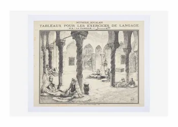 affiche Méthode Soualah - tableaux pour les exercices de langage 2014.13.19 Photo Mucem/ Yves Inchierman