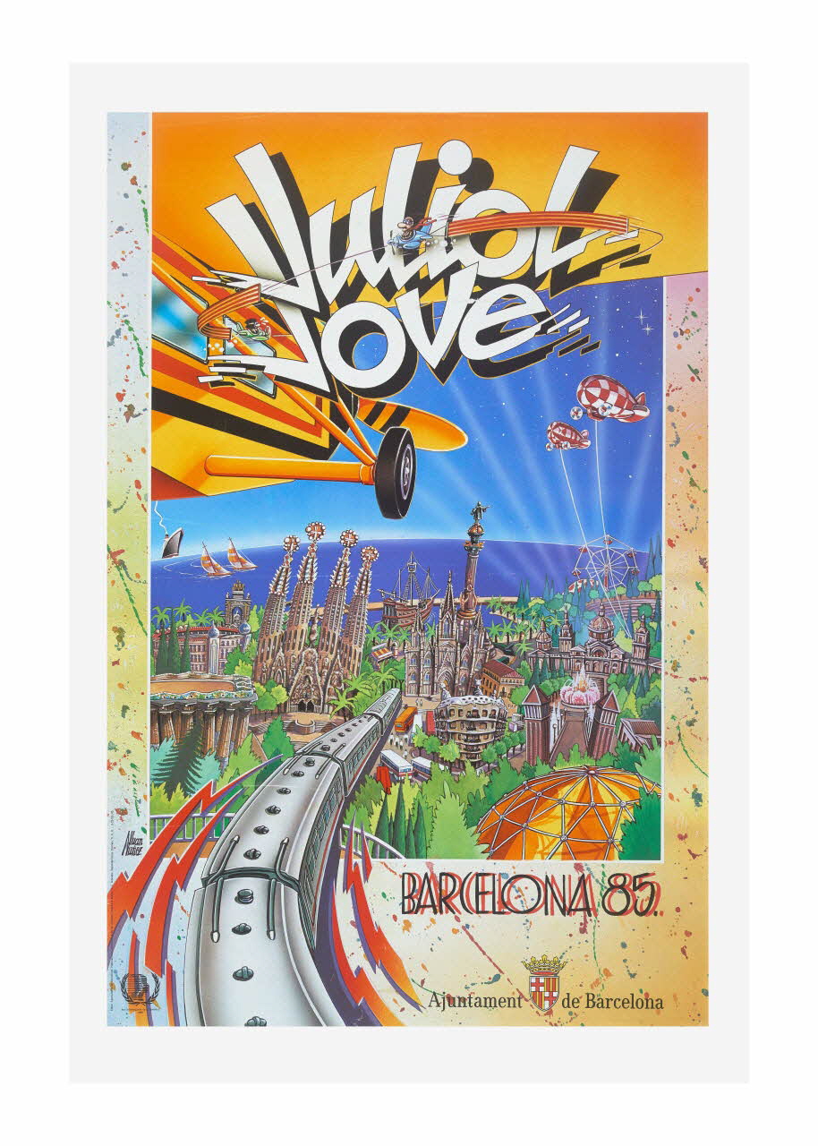 affiche Juliol Love - Barcelona (Juillet Amour - Barcelone) Catalogne, Espagne 1985 2014.13.3 Photo Mucem/ Yves Inchierman