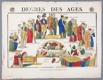 Pellerin imagerie ancienne DEGRES DES AGES. Lorraine, France 1822 1945.36.3 Photo Mucem