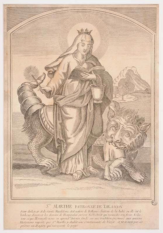 imagerie ancienne Ste MARTHE PATRONNE DE TARASCON 1947.17.8 Photo Mucem