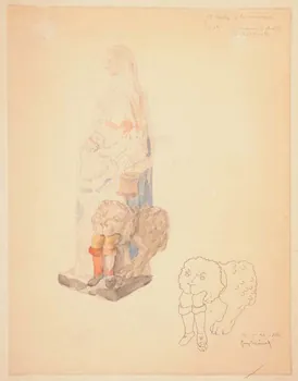 Guy Moinet dessin Ste Marthe à la tarrasque Albi 1946 1948.38.1 Photo Mucem