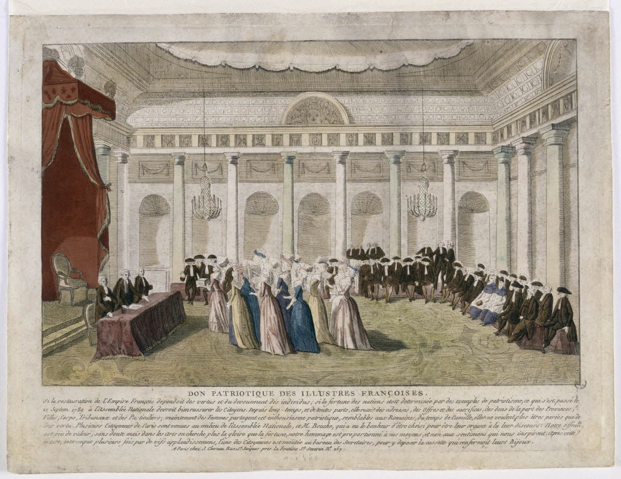Jacques Chéreau imagerie ancienne DON PATRIOTIQUE DES ILLUSTRES FRANCOISES. Ile-de-France, France 1789 1943.16.223 Photo RMN-Grand Palais (Mucem)