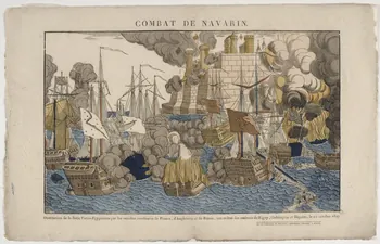 François Georgin ; Pellerin imagerie ancienne COMBAT DE NAVARIN. Lorraine, France 1837 1965.75.271 Photo RMN-Grand Palais (Mucem)