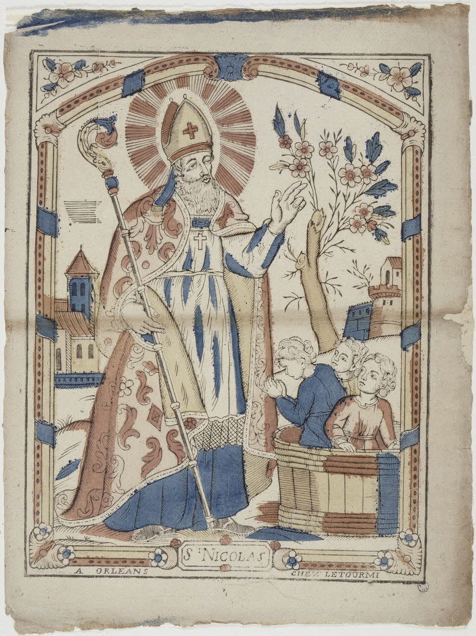 Jean-Baptiste Letourmy imagerie ancienne ST NICOLAS Orléans 1774-1800 1987.14.4 Photo RMN-Grand Palais (Mucem)