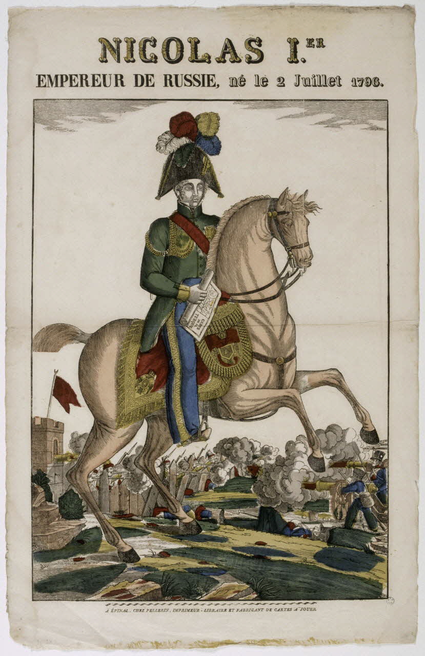 François Georgin ; Pellerin imagerie ancienne NICOLAS I.ER  EMPEREUR DE RUSSIE, né le 2 Juillet 1796. Lorraine, France 1837 1965.75.286 Photo RMN-Grand Palais (Mucem)