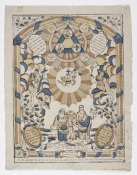 Jean-Baptiste Letourmy imagerie ancienne C'est par la TRINITE de la TERRE  Qu'on honore la TRINITE du CIEL. Orléans 1774-1800 1951.31.17 Photo RMN-Grand Palais (Mucem)