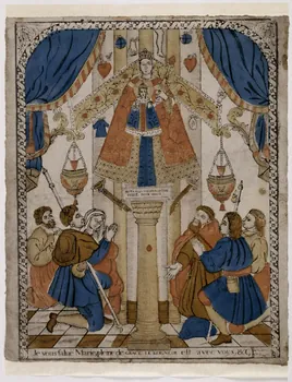 Guillaume Allabre ; Barc André Sébastien ; Jacques-Pierre Garnier-Allabre imagerie ancienne NOTRE DAMEDECHARTRE  PRIEZ POUR NOUS Centre-Val de Loire, France 1763-1828 1987.33.1 Photo RMN-Grand Palais (Mucem)