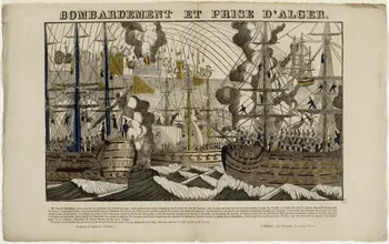 Pellerin imagerie ancienne BOMBARDEMENT ET PRISE D'ALGER. Lorraine, France 1837 1965.75.288 Photo RMN-Grand Palais (Mucem)