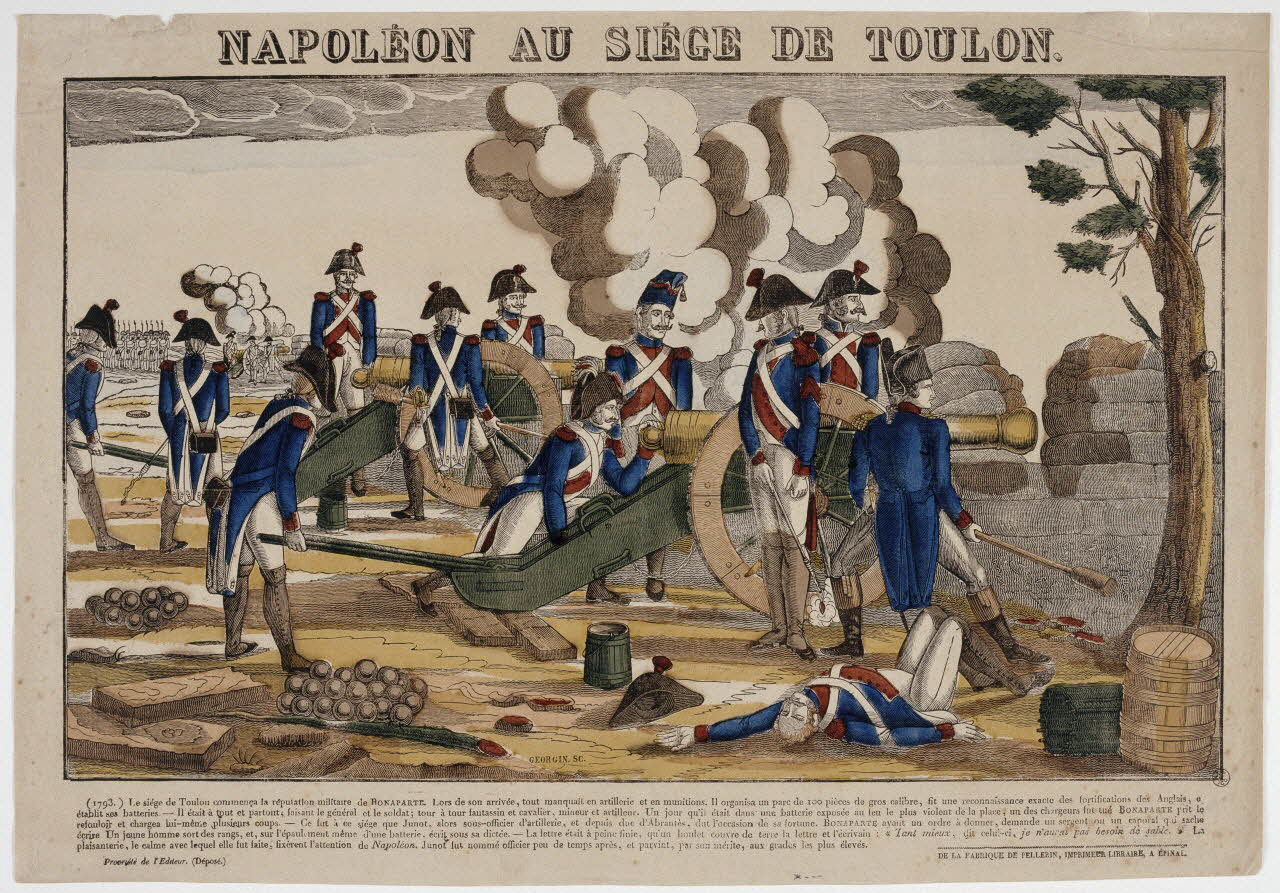 François Georgin ; Pellerin imagerie ancienne NAPOLEON AU SIEGE DE TOULON. Lorraine, France 1837 1957.21.13 Photo RMN-Grand Palais (Mucem)