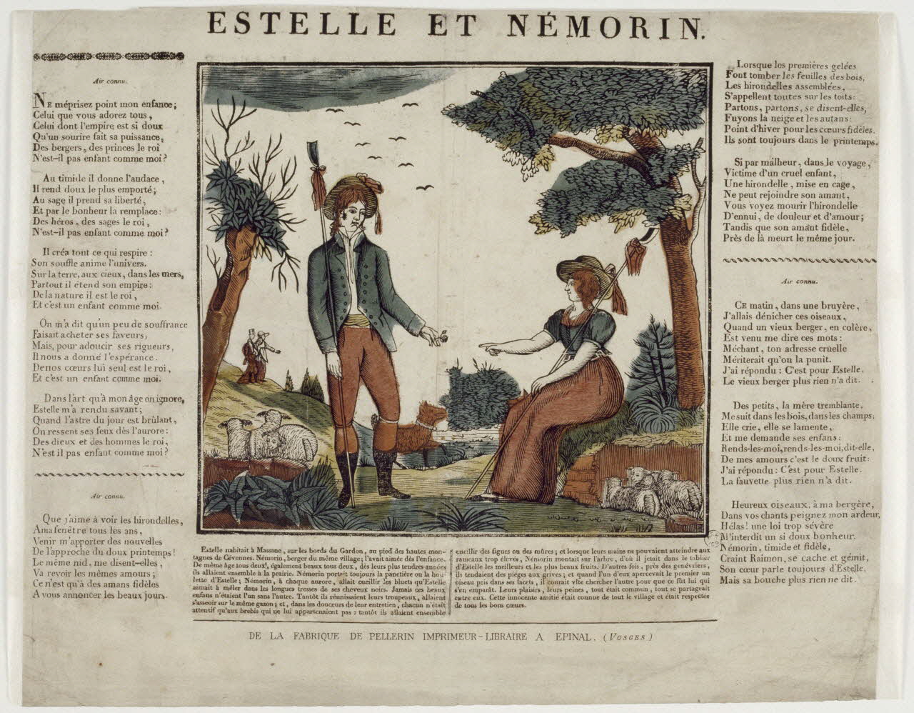 Pellerin imagerie ancienne ESTELLE ET NEMORIN. Lorraine, France 1837 1965.75.372 Photo RMN-Grand Palais (Mucem)