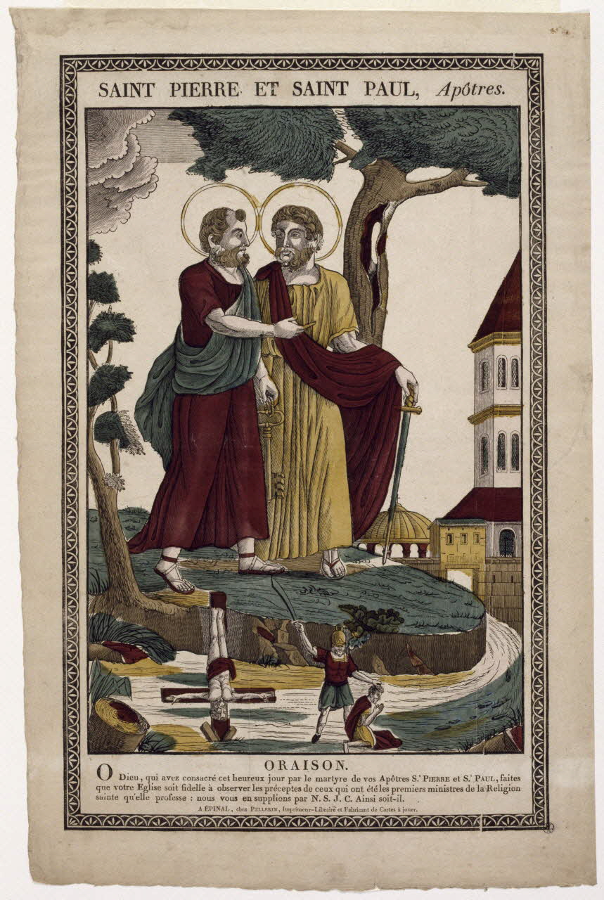 imagerie ancienne SAINT PIERRE ET SAINT PAUL, Apôtres. 1951.72.30 Photo RMN-Grand Palais (Mucem)