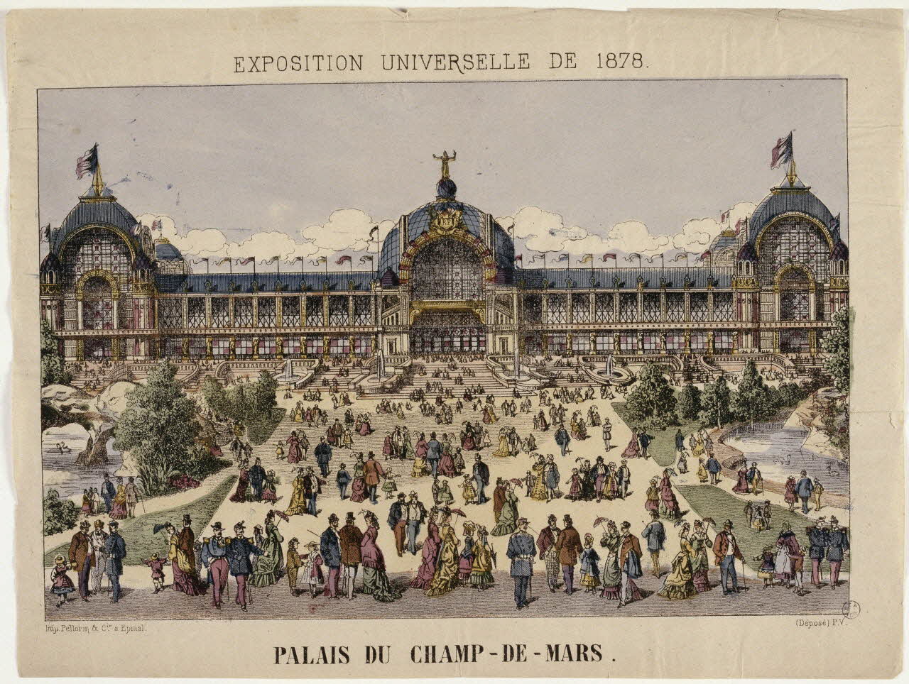 Pellerin estampe EXPOSITION UNIVERSELLE DE 1878.  PALAIS DU CHAMP-DE-MARS. Lorraine, France 1878 1950.21.382 Photo RMN-Grand Palais (Mucem)