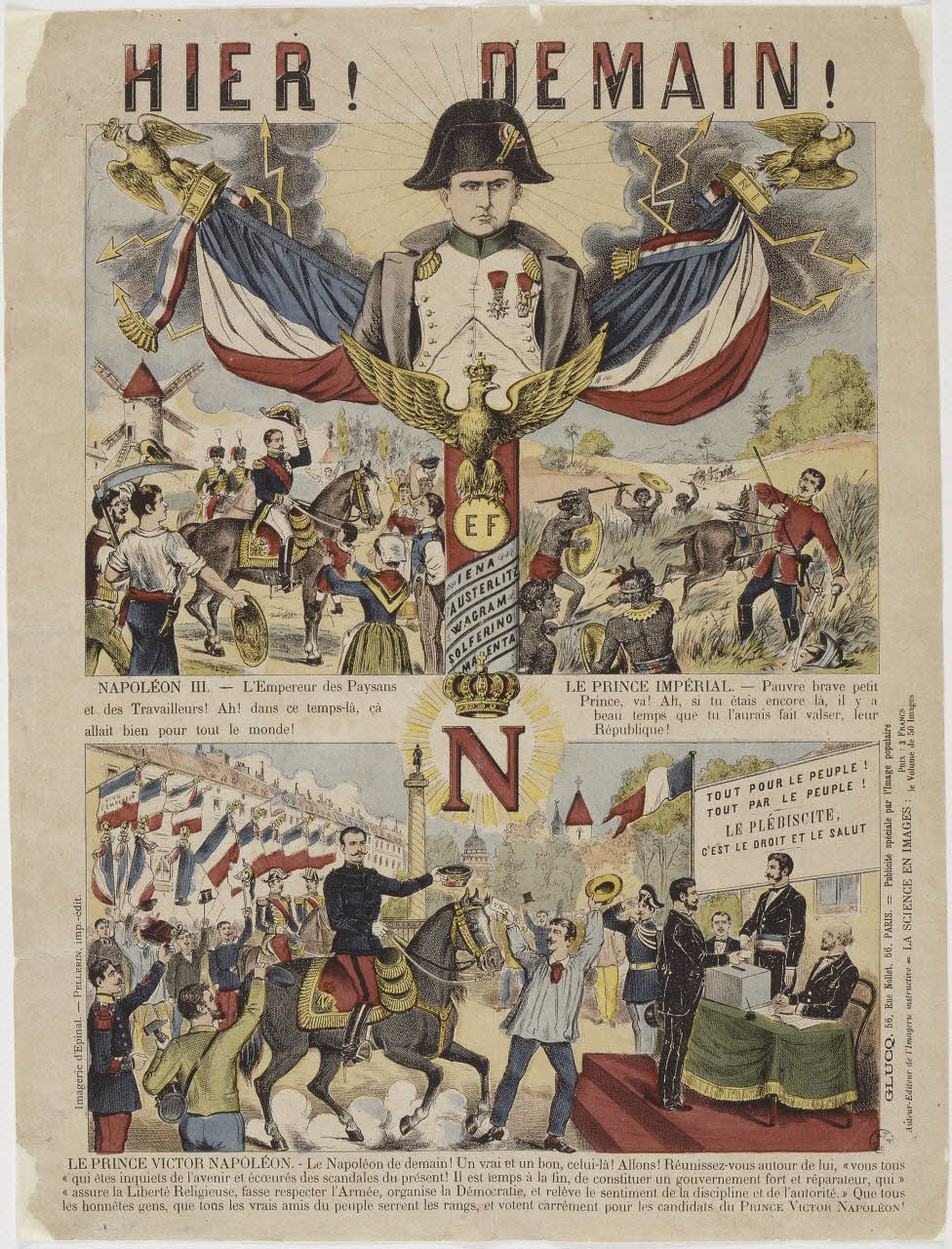 Pellerin à compartiments : 3 HIER !  DEMAIN ! Lorraine, France 1889 1950.21.406 Photo RMN-Grand Palais (Mucem)