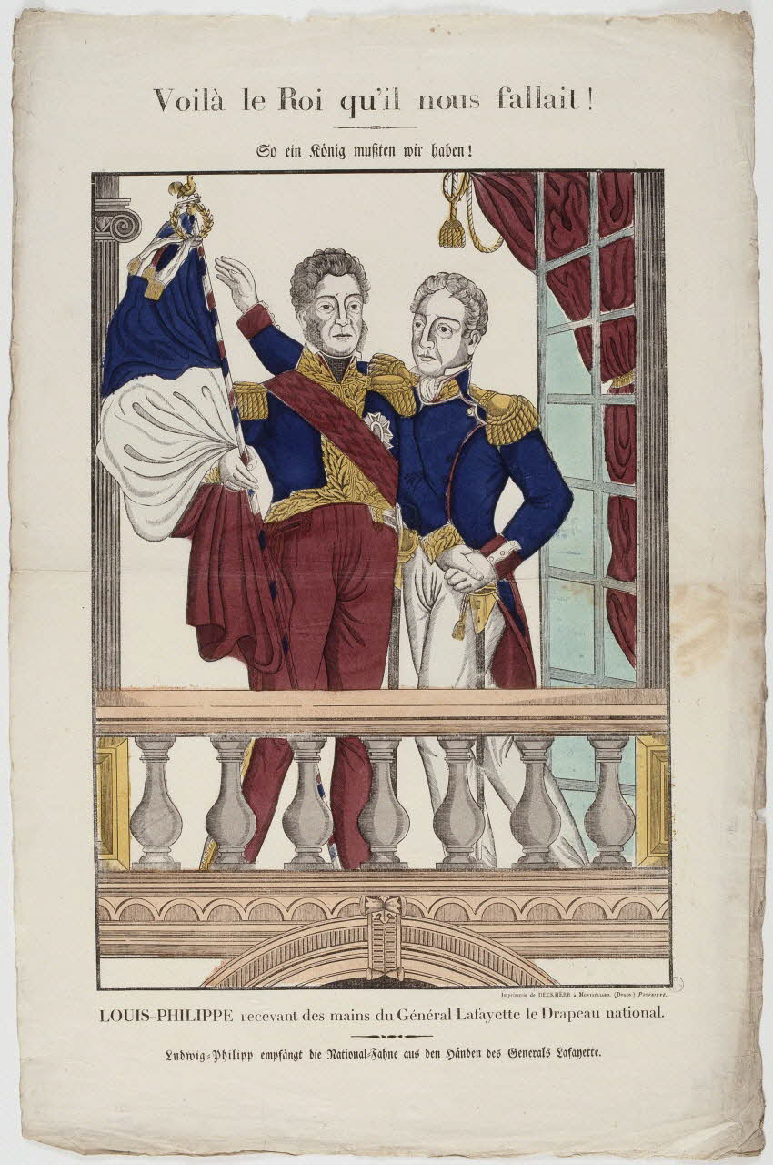 Boulay , Charles ; Théophile- Frédéric Deckherr imagerie ancienne Voilà le Roi qu'il nous fallait !  Go ein König mussten wir haben ! Montbéliard 1830-1837 1977.80.42 Photo RMN-Grand Palais (Mucem)