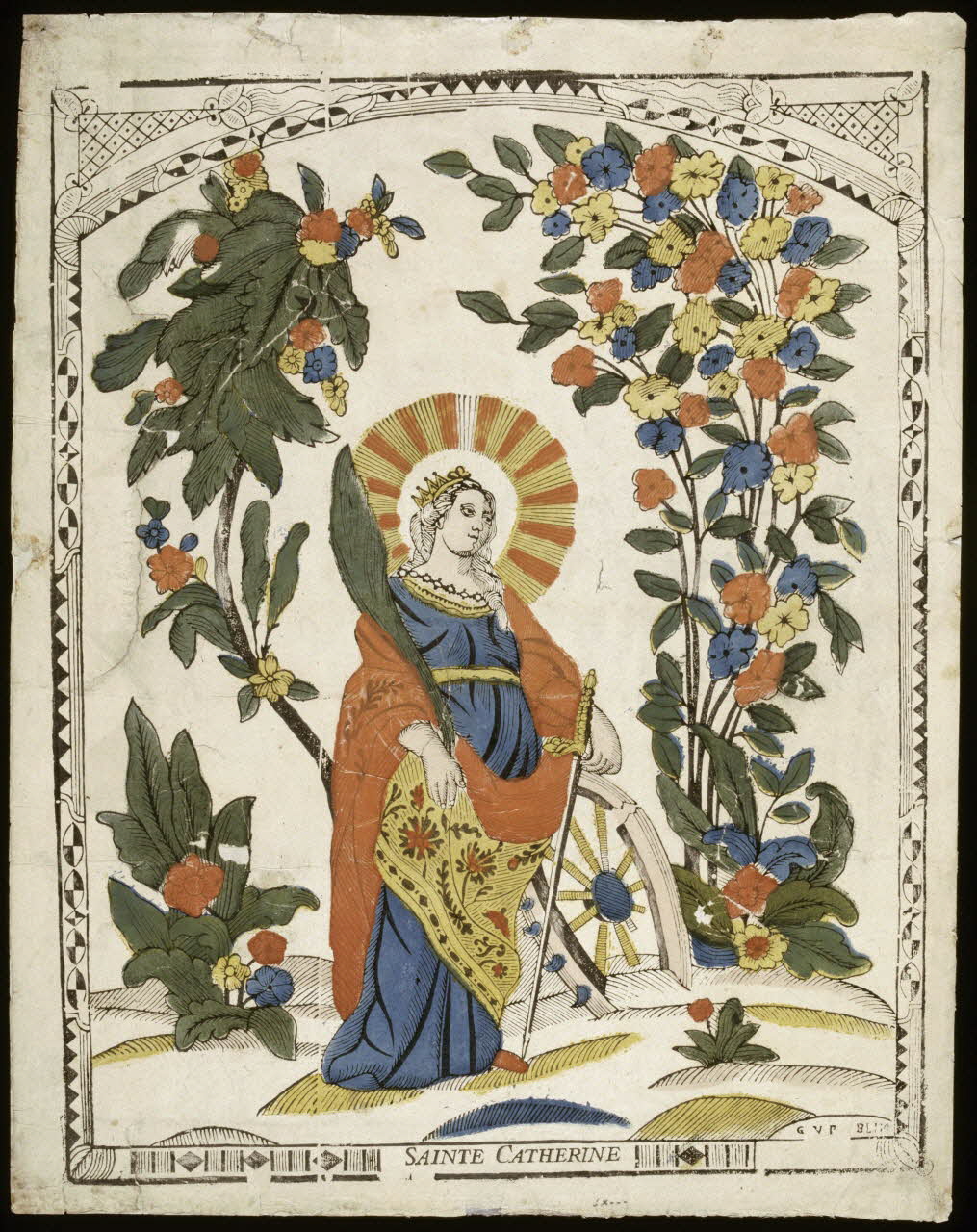 Blin Thomas ; Pierre Paul Rubens ; Barc André Sébastien (?, imprimeur, imagerie ancienne SAINTE CATHERINE Centre-Val de Loire, France 1772 1955.9.7 Photo RMN-Grand Palais (Mucem)