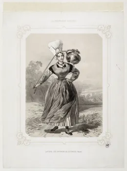 Lalaisse François Hippolyte illustration LAITIERE DES ENVIRONS DE COUTANCES (Manche) Nantes 1852 1943.21.4 Photo RMN-Grand Palais (Mucem)