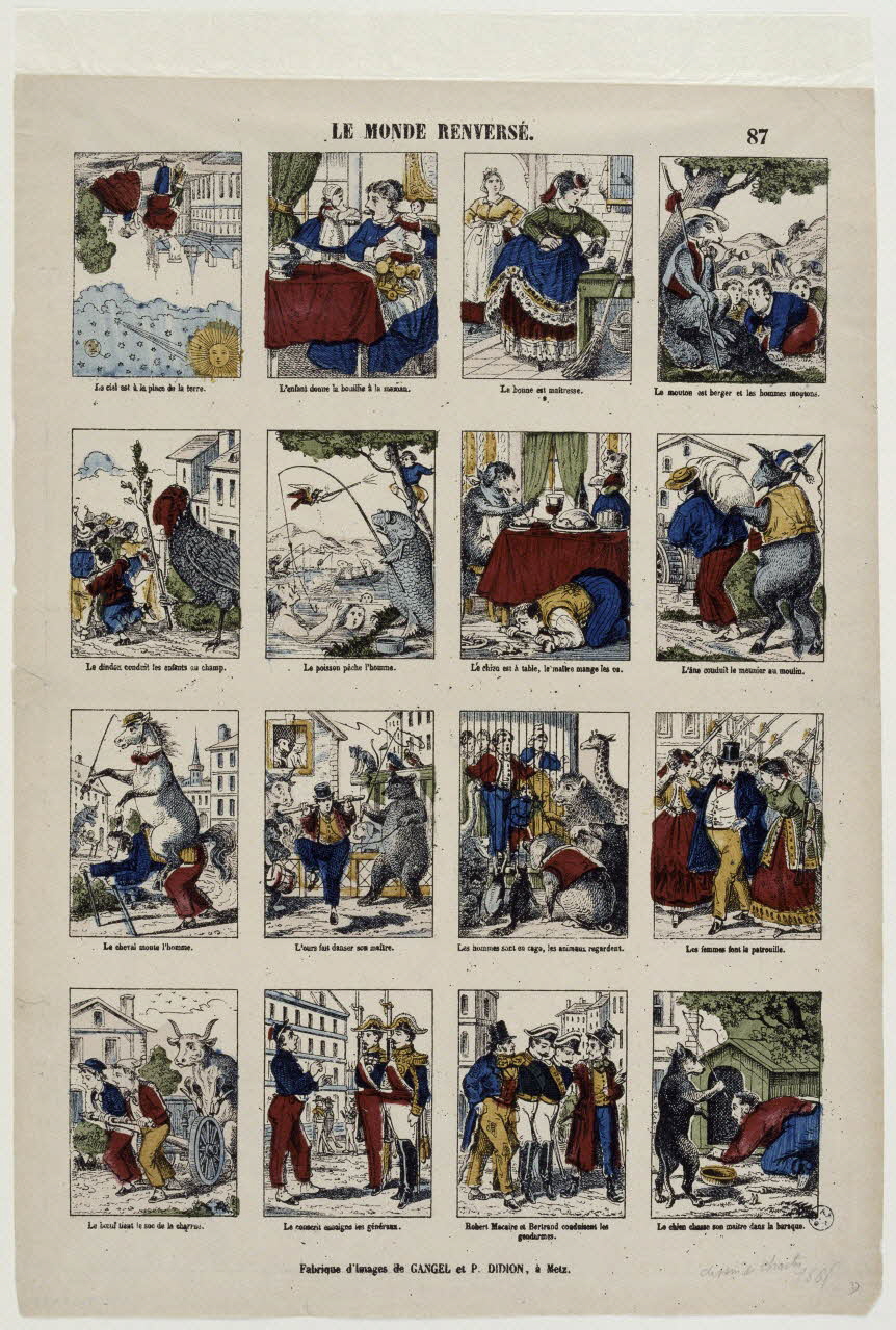Gangel et Didion à compartiments (4x4) LE MONDE RENVERSE. Metz 1861-1868 1950.39.2438 Photo RMN-Grand Palais (Mucem)