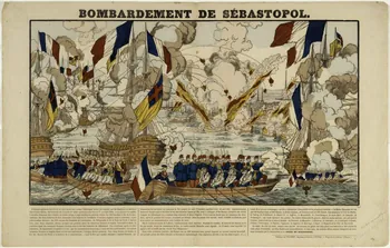 Pellerin estampe BOMBARDEMENT DE SEBASTOPOL. Lorraine, France 1854-1855 1950.39.856 Photo RMN-Grand Palais (Mucem)