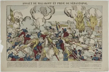 Pellerin estampe ASSAUT DE MALAKOFF ET PRISE DE SEBASTOPOL. Lorraine, France 1875 1950.39.859 Photo RMN-Grand Palais (Mucem)