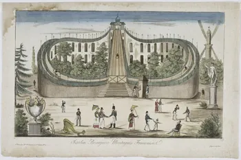 Noeudet Caroline ; Chéreau Veuve imagerie ancienne Jardin Beaujeon Montagnes Françaises Paris 1817 1970.12.7 Photo RMN-Grand Palais (Mucem)