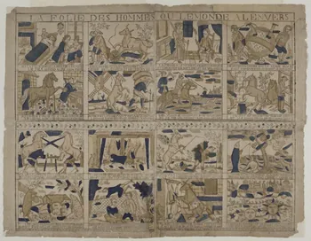 Michel Rabier-Boulard imagerie ancienne LA FOLIE DES HOMMES OU LE MONDE A LENVERS Orléans 1812-1837 1965.75.806 Photo RMN-Grand Palais (Mucem)