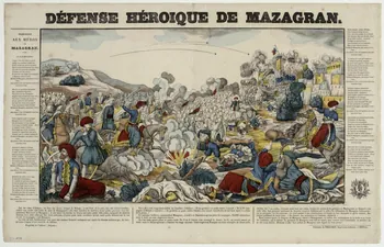 Pellerin estampe DEFENSE HEROIQUE DE MAZAGRAN. Lorraine, France 1840-1866 1953.86.659 Photo RMN-Grand Palais (Mucem)