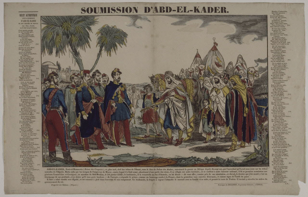 Pellerin estampe SOUMISSION D'ABD-EL-KADER. Lorraine, France 1848 1953.86.664 Photo RMN-Grand Palais (Mucem)