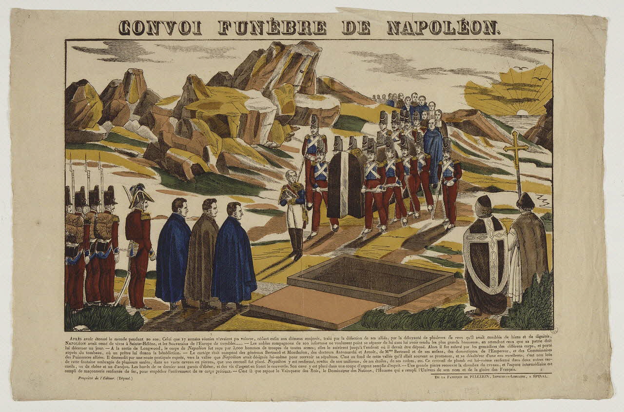Pellerin imagerie ancienne CONVOI FUNEBRE DE NAPOLEON. Lorraine, France 1837 1953.12.28 Photo RMN-Grand Palais (Mucem)