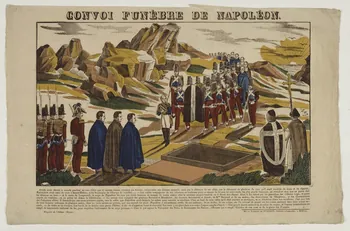 Pellerin imagerie ancienne CONVOI FUNEBRE DE NAPOLEON. Lorraine, France 1837 1953.12.28 Photo RMN-Grand Palais (Mucem)