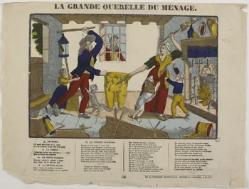 estampe LA GRANDE QUERELLE DU MENAGE. 1952.39.128 Photo RMN-Grand Palais (Mucem)