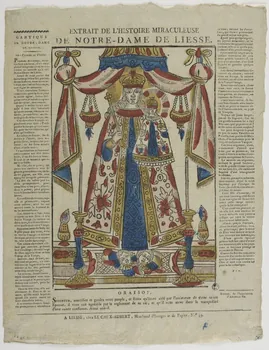 Jean-Jacques Ancelle ; Lecaux-Aubert imagerie ancienne EXTRAIT DE L'HISTOIRE MIRACULEUSE  DE NOTRE DAME DE LIESSE Liesse 1825-1835 1952.39.53 Photo RMN-Grand Palais (Mucem)