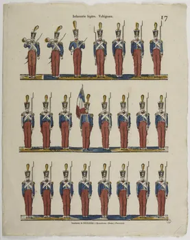 Deckherr Frères; imagerie ancienne Infanterie légère. Voltigeurs. Montbéliard 1814-1837 1965.75.707 Photo RMN-Grand Palais (Mucem)