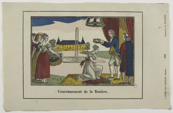 imagerie ancienne Couronnement de la Rosière. Chartres 1828-1837 1965.75.530  Photo RMN-Grand Palais (Mucem)