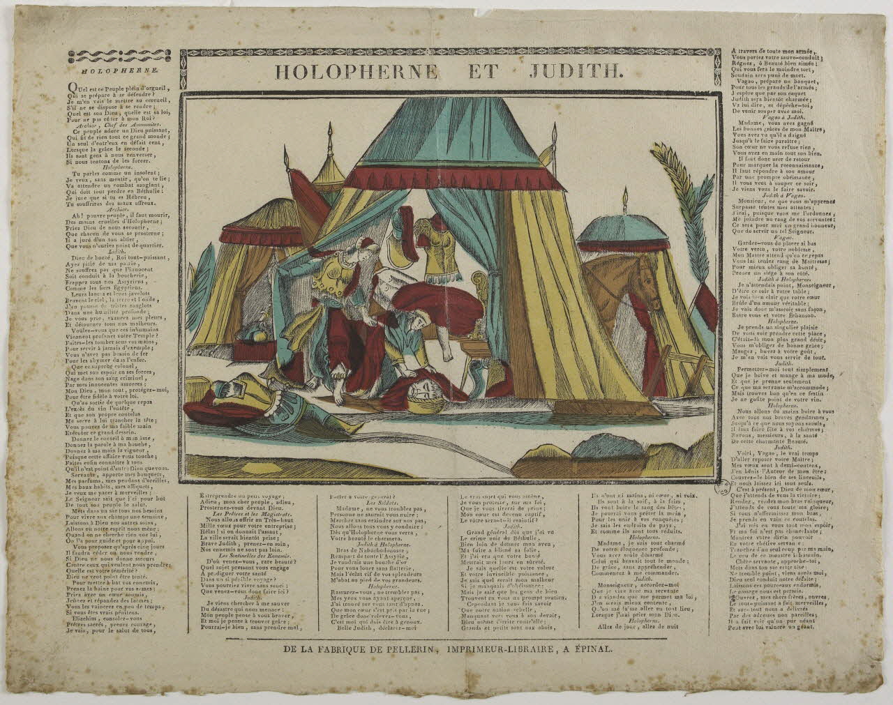 Pellerin imagerie ancienne HOLOPHERNE ET JUDITH. Lorraine, France 1837 1965.75.358 Photo RMN-Grand Palais (Mucem)