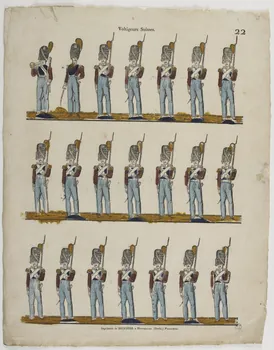 Deckherr Frères; imagerie ancienne Voltigeurs Suisses. Montbéliard 1822-1837 1965.75.711 Photo RMN-Grand Palais (Mucem)