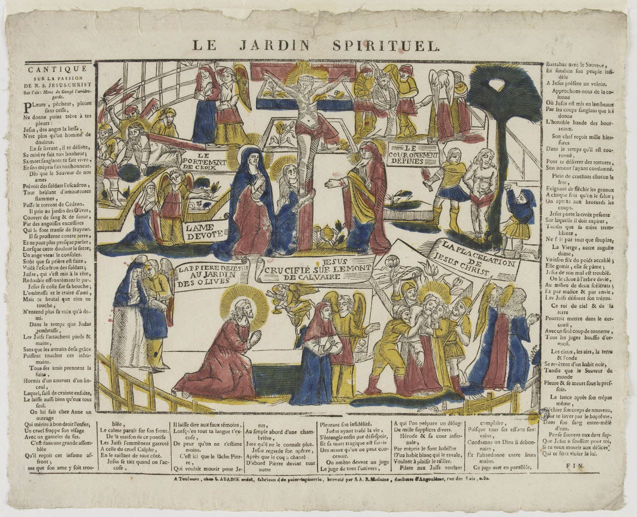 Louis Abadie imagerie ancienne LE JARDIN SPIRITUEL Toulouse 1815-1824 1965.75.822 Photo RMN-Grand Palais (Mucem)