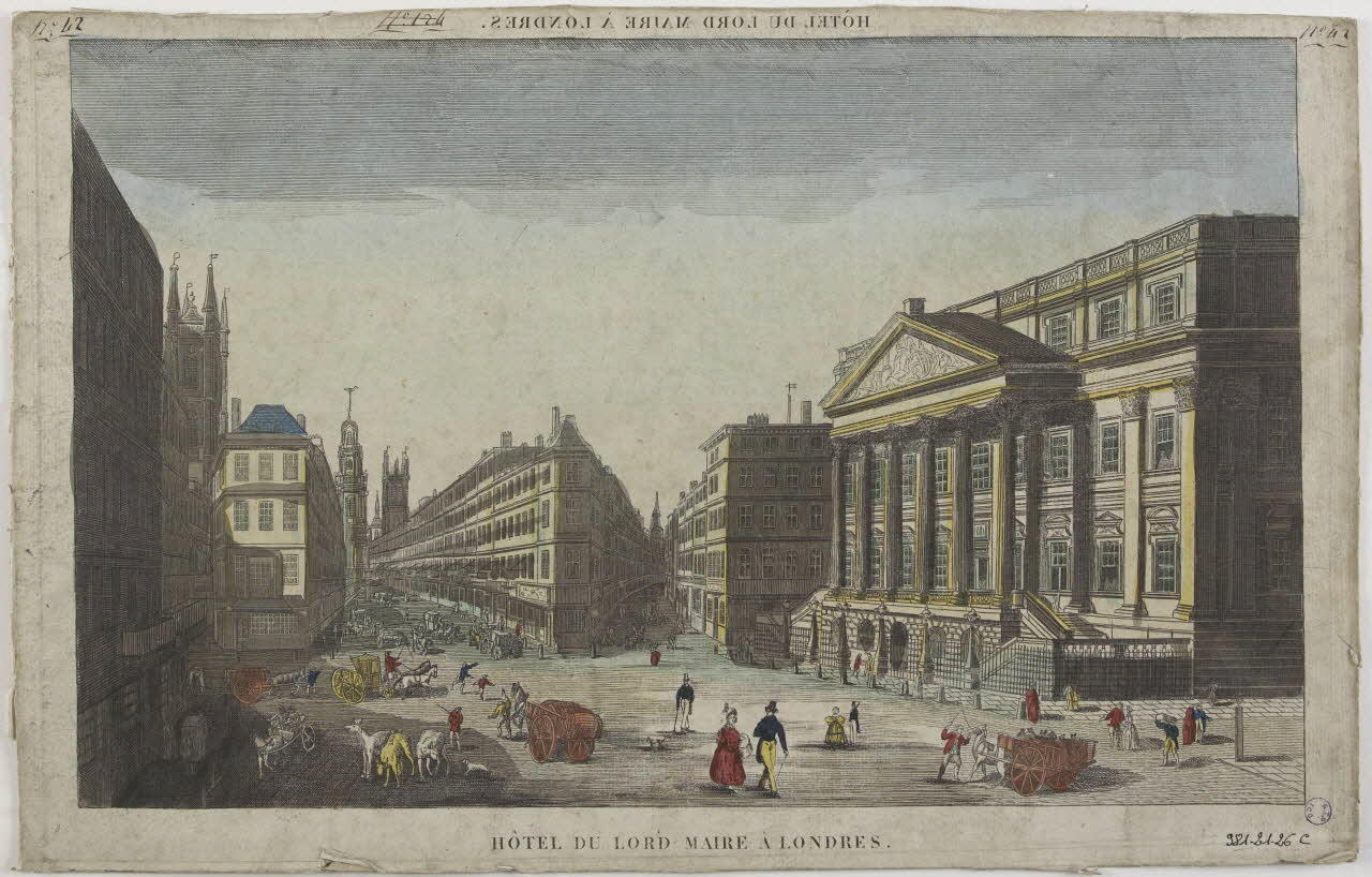 Hocquart imagerie ancienne HOTEL DU LORD MAIRE A LONDRES. Paris 1833-1836 1981.21.26 Photo RMN-Grand Palais (Mucem)