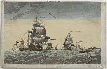 Hocquart imagerie ancienne VUE DE MARINE. (titre inscrit, en caractères inversés)  VUE DE MARINE. Paris 1833-1836 1981.21.29 Photo RMN-Grand Palais (Mucem)