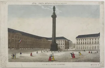 imagerie ancienne VUE DE LA PLACE VENDOME A PARIS. France 1830-1840 1981.21.52 Photo RMN-Grand Palais (Mucem)