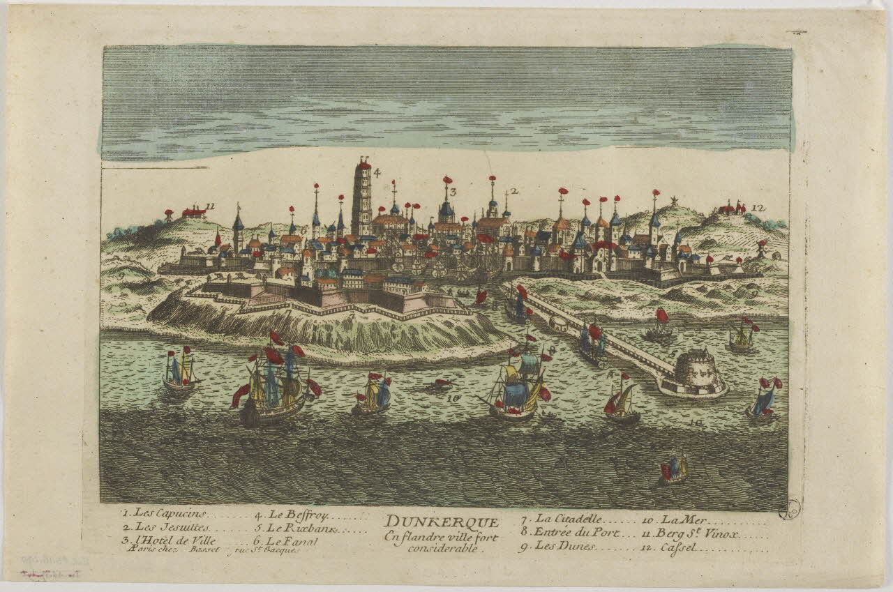 André Basset ; le Jeune (dit) imagerie ancienne DUNKERQUE  En flandre ville fort  considerable. Paris 1749 1943.16.190 Photo RMN-Grand Palais (Mucem)