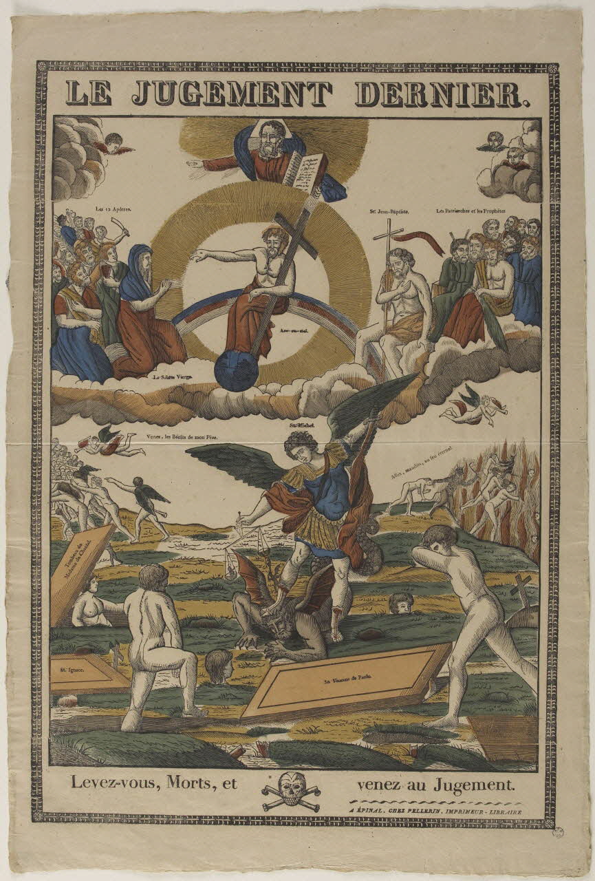 François Georgin ; Pellerin imagerie ancienne LE JUGEMENT DERNIER. Lorraine, France 1837 1965.75.242 Photo RMN-Grand Palais (Mucem)