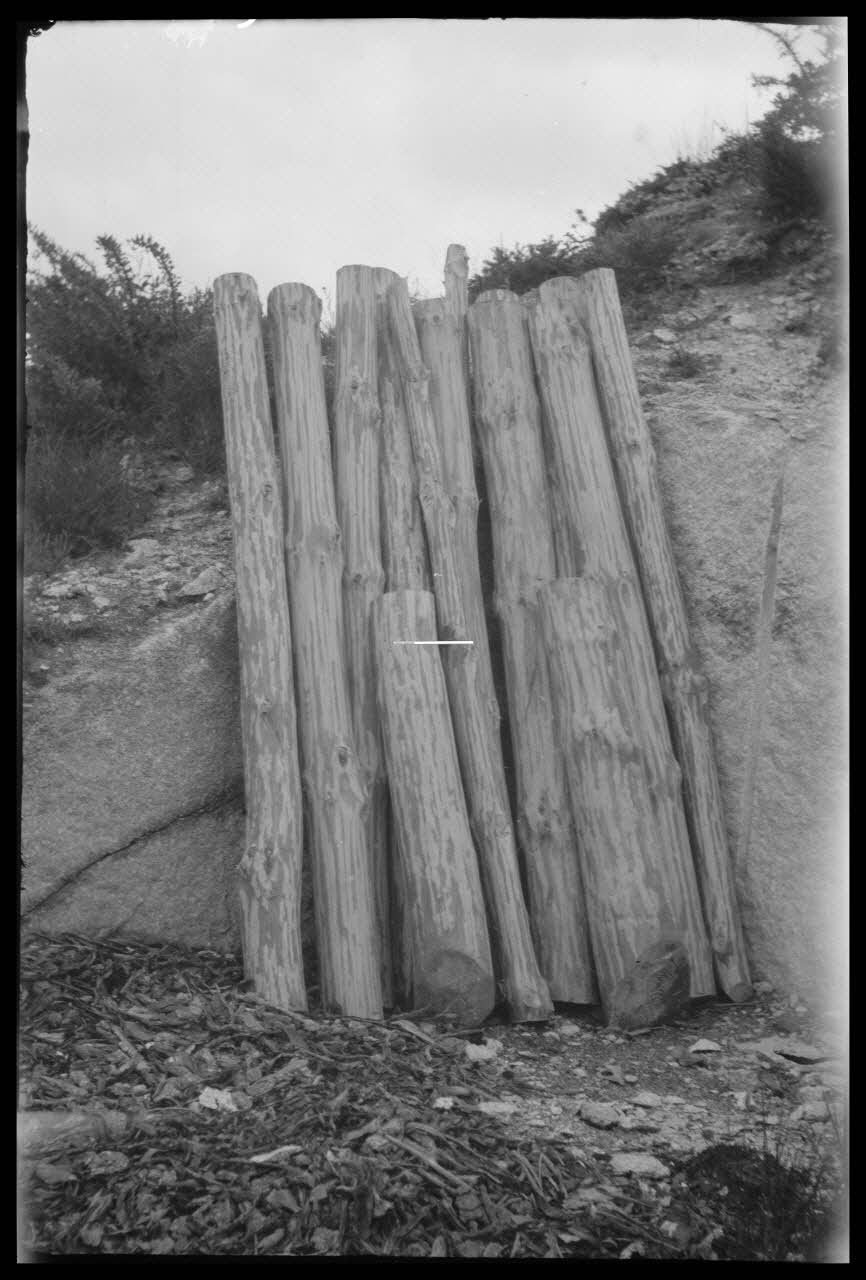 Brunet photographie Atelier de Monsieur Albert Auguste. Bois préparés pour les rouleaux Midi-Pyrénées, France 1944/5/1 Ph.1945.44.29 Photo