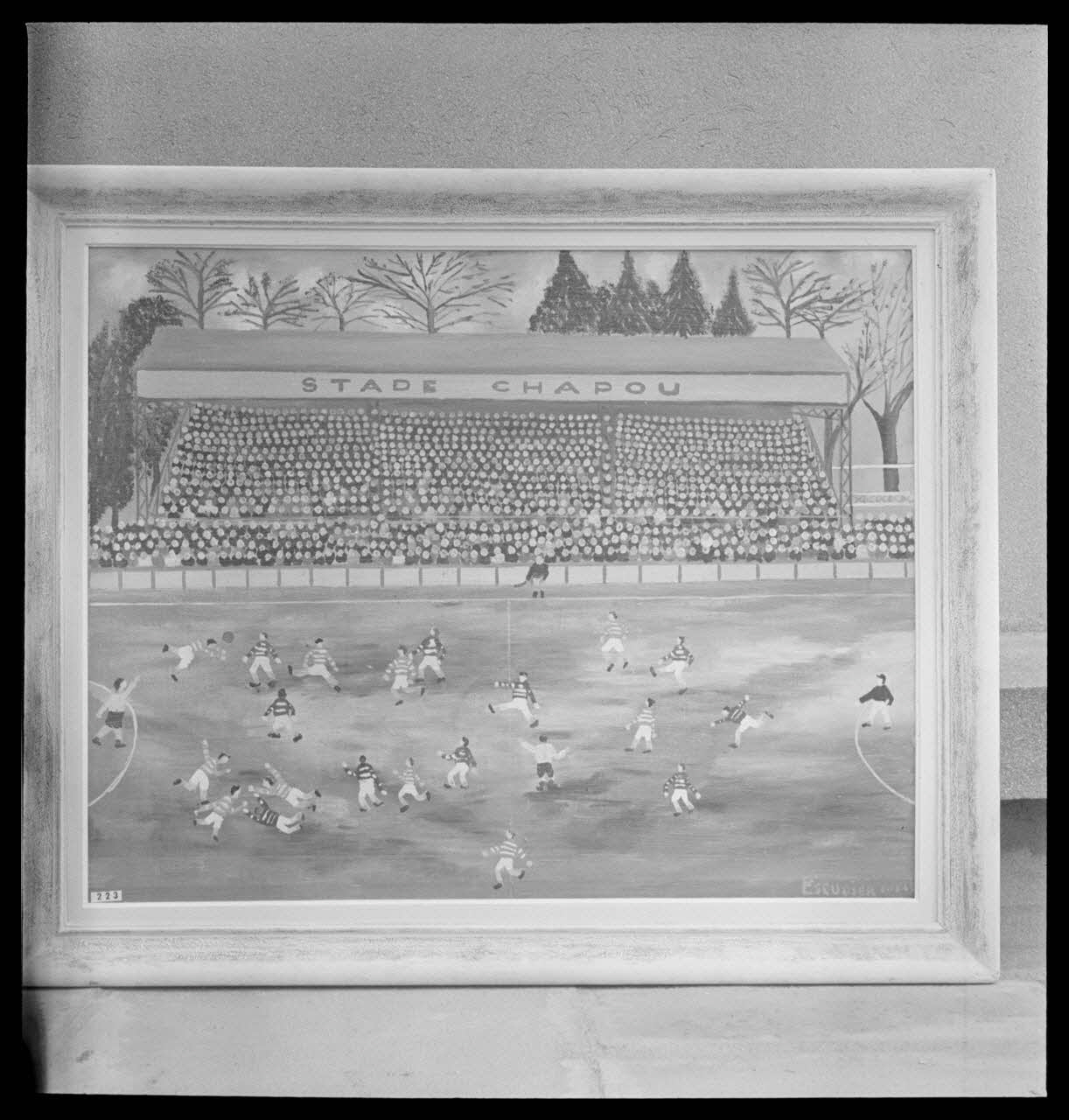 photographie "La partie de football". Peinture à l'huile de Jean Escudiée, gardien-chef au Musée des augustins à Toulouse (stade Chapou) Ph.1948.72.1 Photo