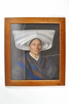 PORTRAIT Vieille femme en buste en coiffe de Marans (près de la Rochelle) 1993.17.1 Photo Mucem