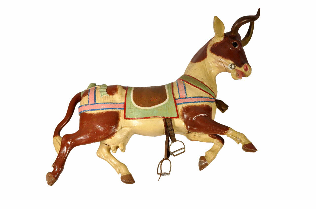 Gustave Bayol sujet de manège Vache galopante Pays de la Loire, France 1895-1905 1991.2.30 Photo Mucem