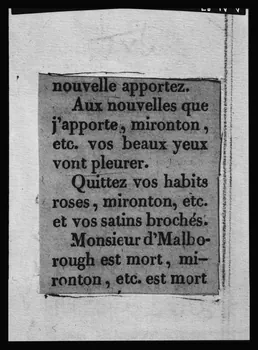 Pierre Soulier photographie Image. Mort en convoi de Malborough sur bois gravé. Pellerin, Epinal. Détail de texte Ile-de-France, France 1958/2/2 Ph.1958.14.4 Photo Mucem