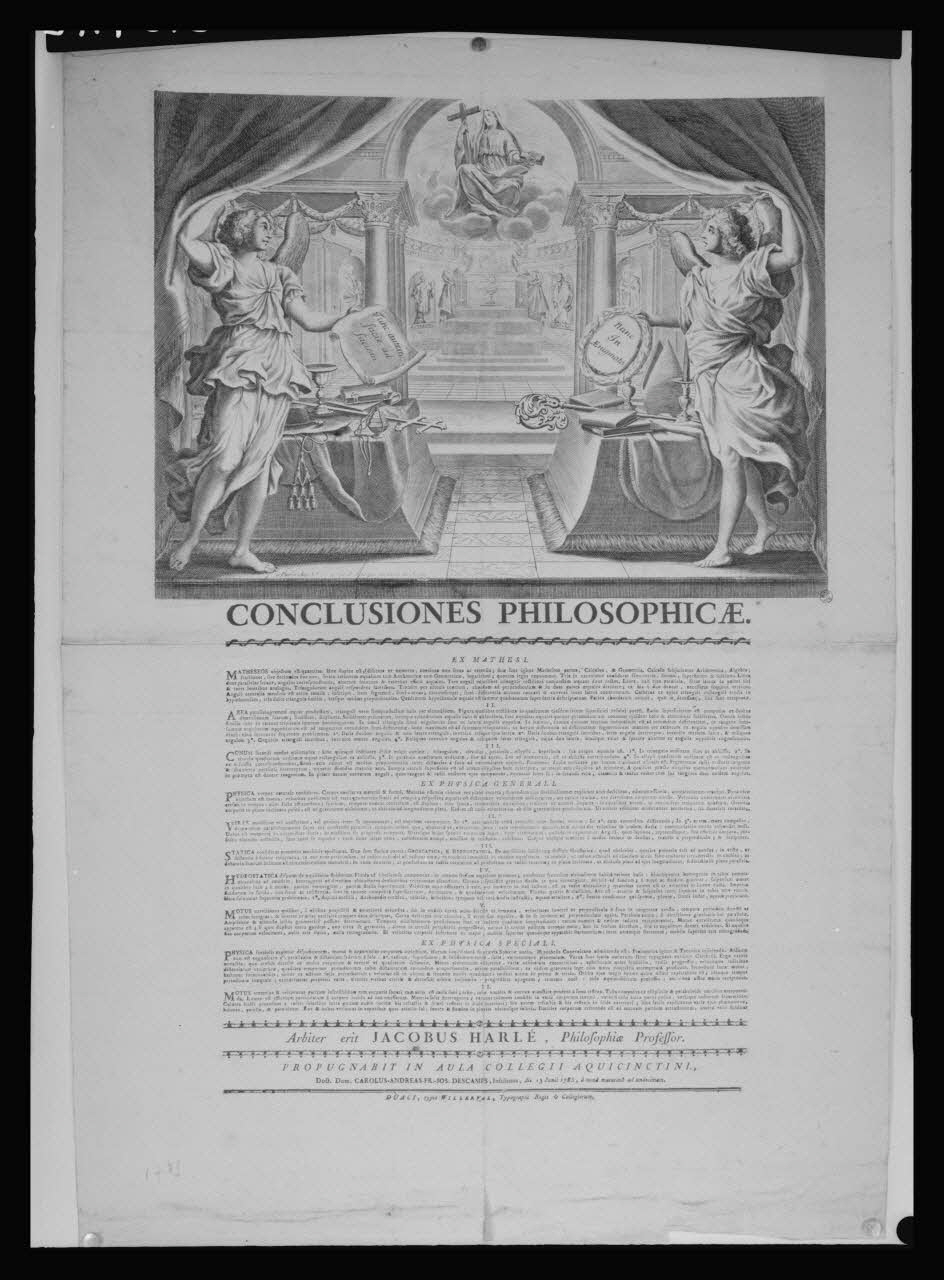 Pierre Soulier photographie Diplôme de thèse représentant deux anges entourant la Vierge. Cuivre noir et blanc le 13/07/1785 Ile-de-France, France 1958/7/1 Ph.1958.64.12 Photo Mucem