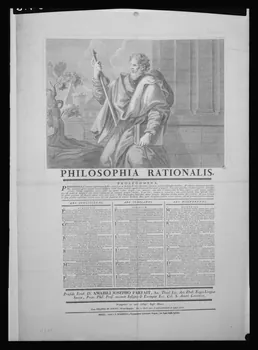 Pierre Soulier photographie Diplôme de thèse représentant un philosophe. Cuivre noir et blanc à Douai le 11/03/1771 Ile-de-France, France 1958/7/1 Ph.1958.64.8 Photo Mucem